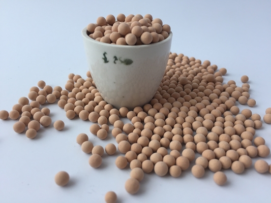 kwaliteit  1.6-2.5mm 4A Molecular Sieve Desiccant Granular  With 85N Compressive Strength Fabriek